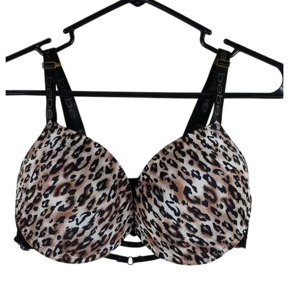 BeBe Intimate Leopard Print Lightly Padded Underwire Bra 36DD - Picture 1 of 8